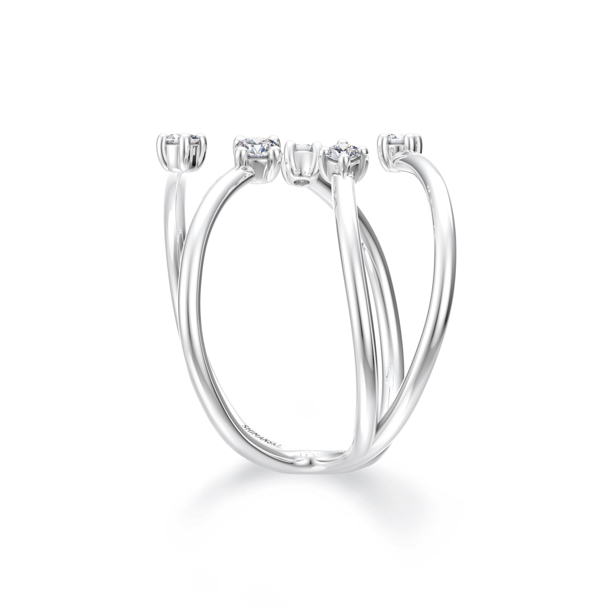 Shimansky - Southern Cross Small Diamond Ring Crafted in 14K White Gold