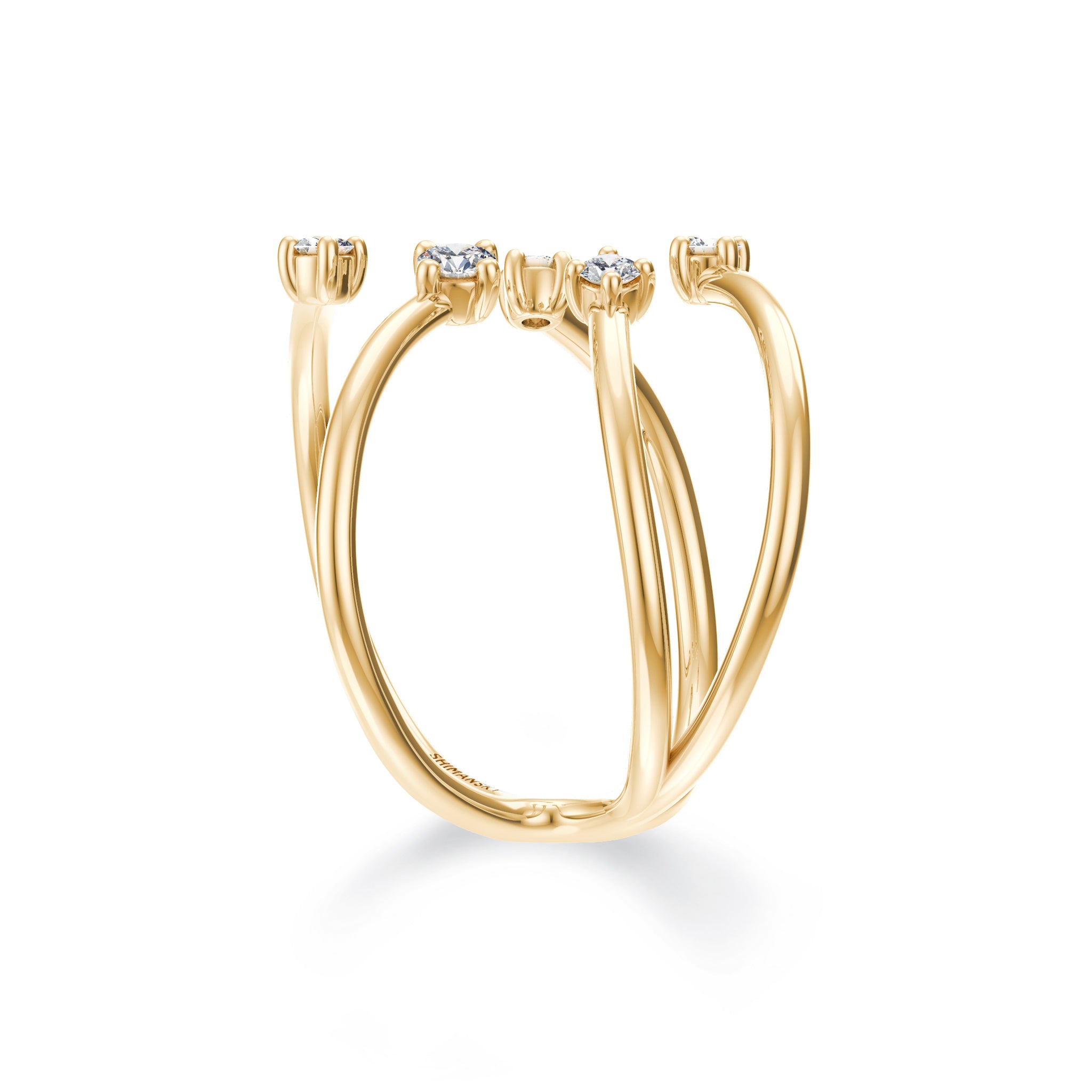 Shimansky - Southern Cross Small Diamond Ring Crafted in 14K Yellow Gold