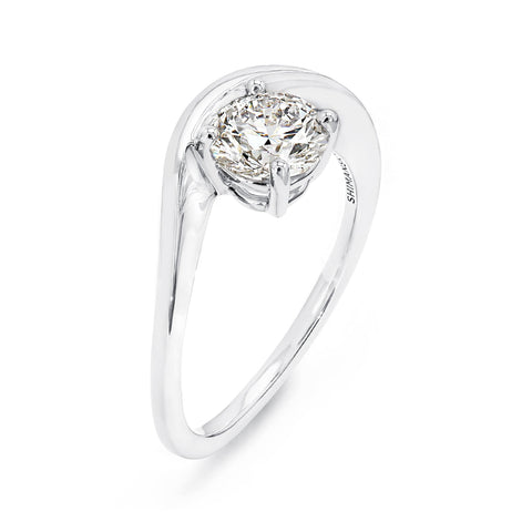Silhouette Diamond Engagement Ring