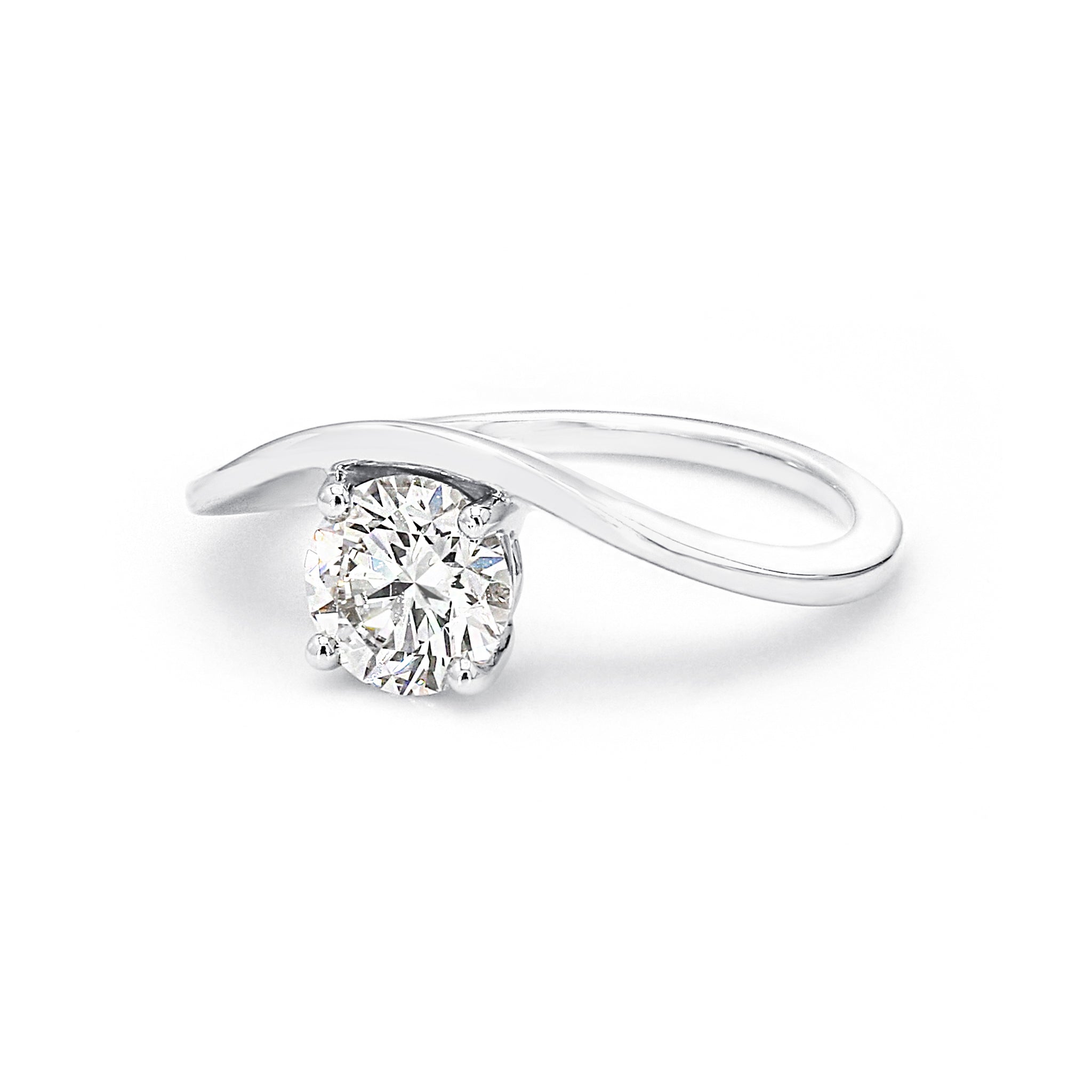 Shimansky - Silhouette Diamond Engagement Ring 1.00ct Crafted in 18K White Gold