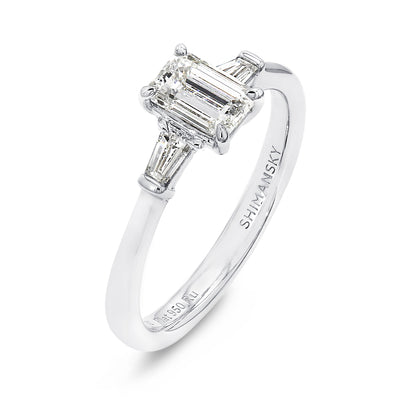 Emerald Diamond Dahlia Engagement Ring