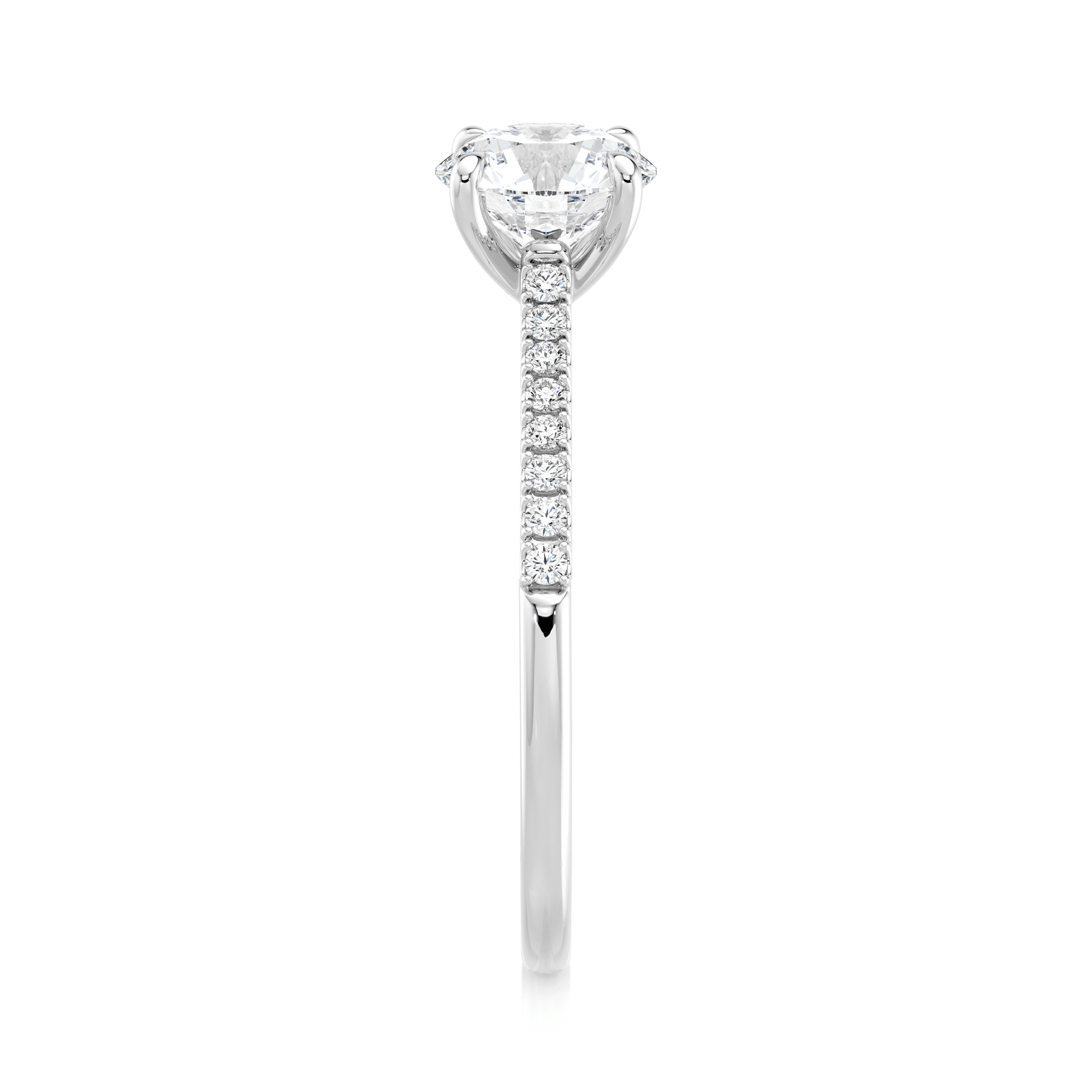 Erhöhter Victoria Microset Diamond Ring