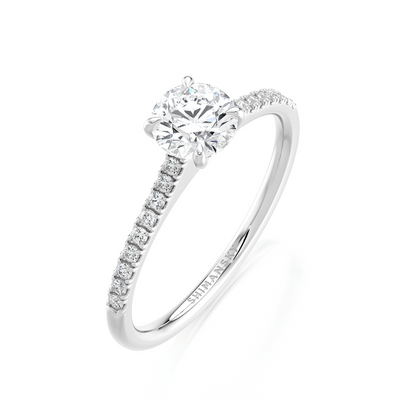 Raised Victoria Microset Diamond Ring