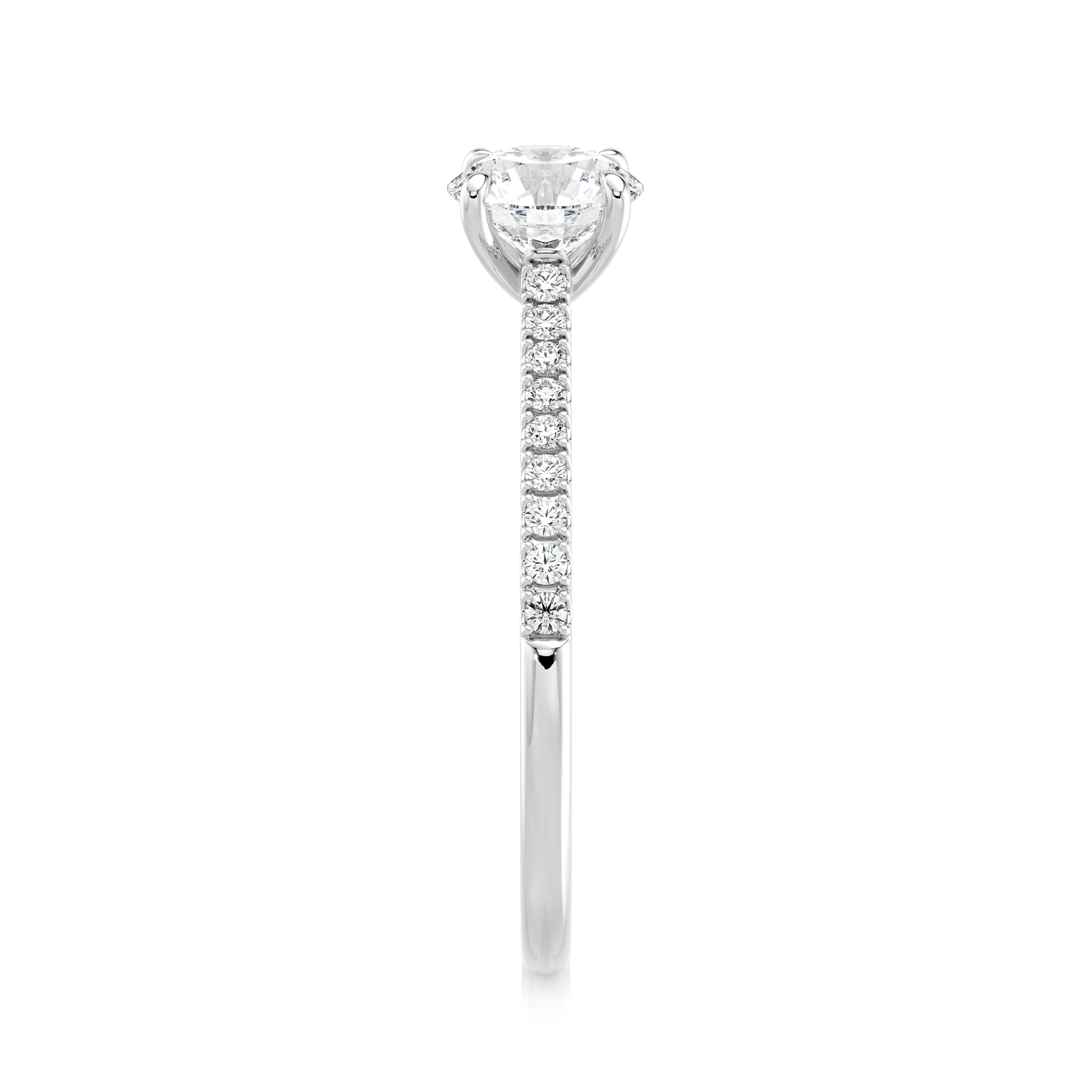 Raised Victoria Microset Diamond Ring