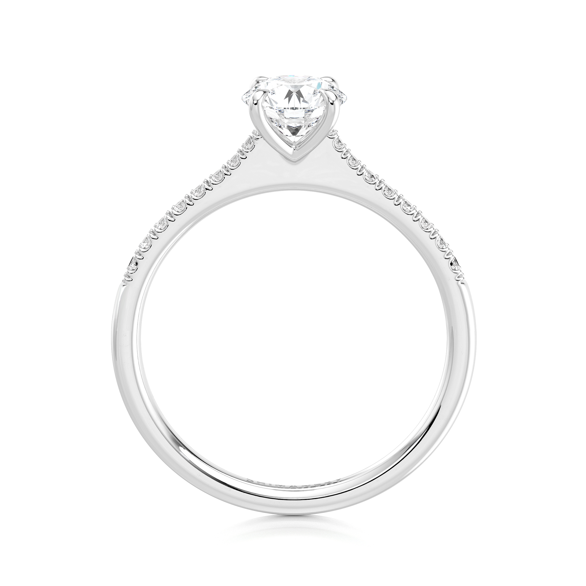 Raised Victoria Microset Diamond Ring