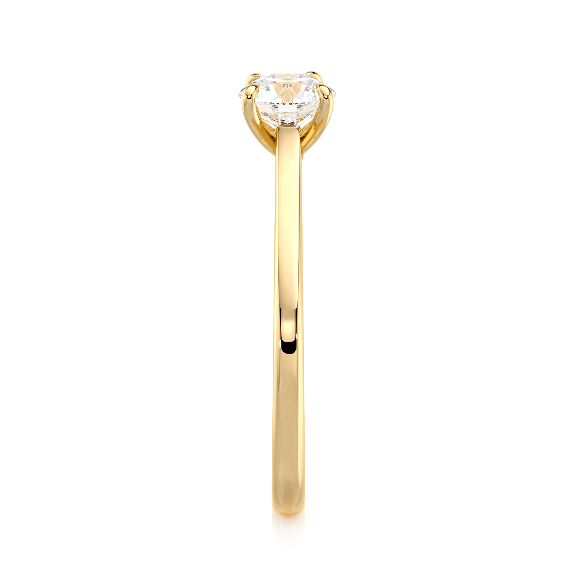 Raised Victoria Solitaire Diamond Ring