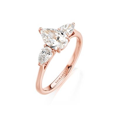 Pear Diamond Trilogy Ring