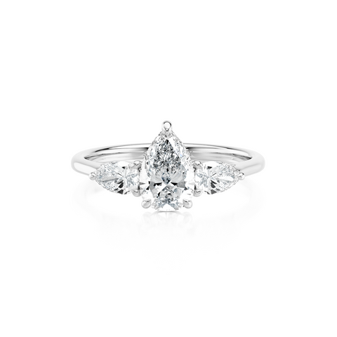 Bague Trilogie Diamant Poire