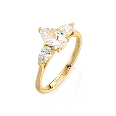 Pear Trilogy Diamond Ring