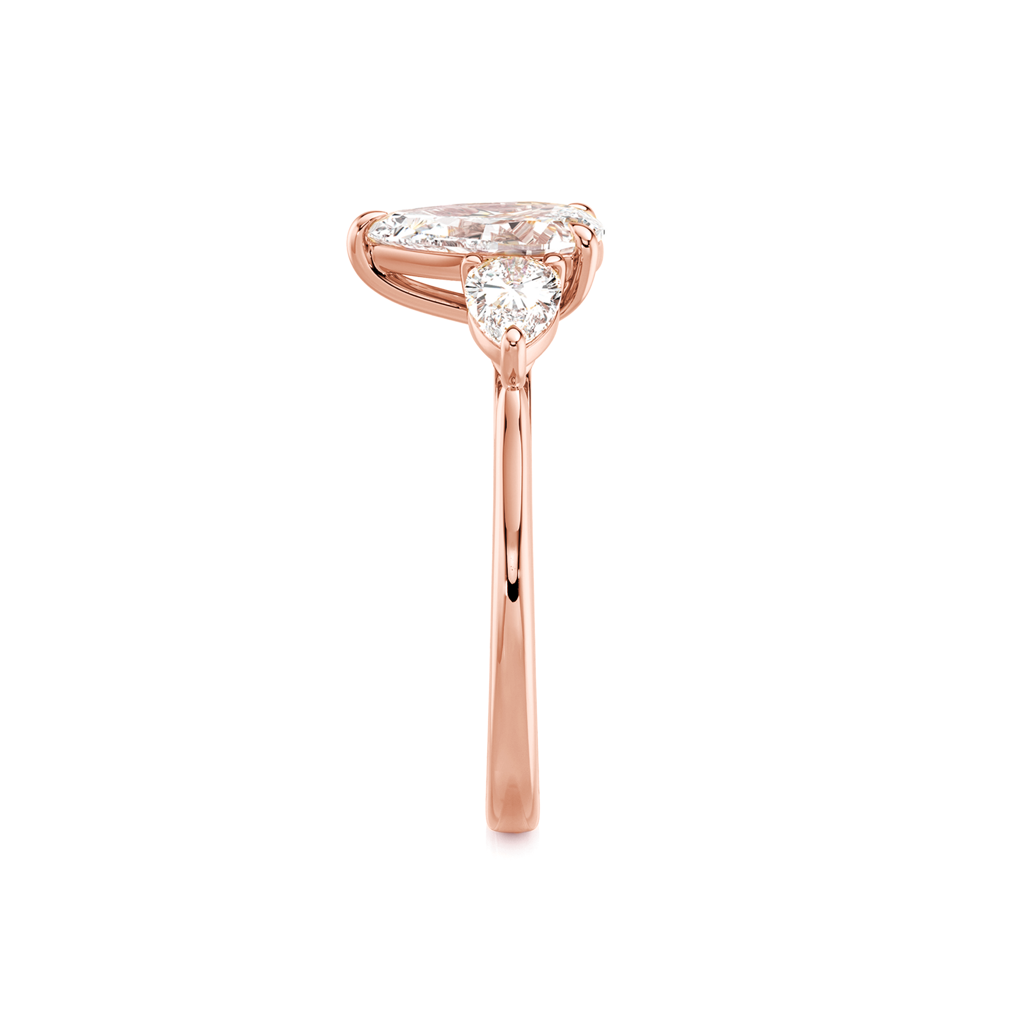 Pear Diamond Trilogy Ring