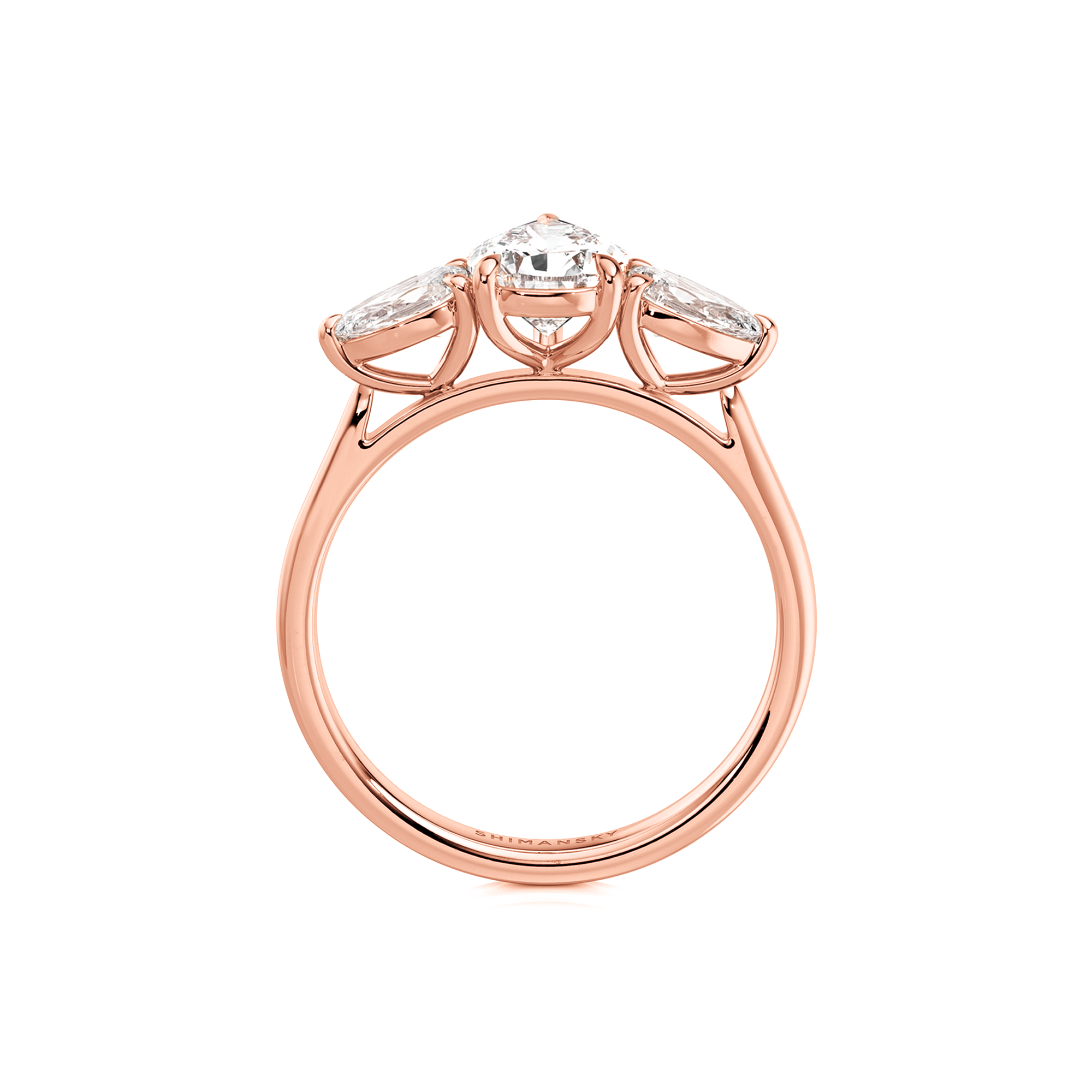 Pear Diamond Trilogy Ring