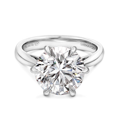 Solitär-Diamantring mit 6 Krallen