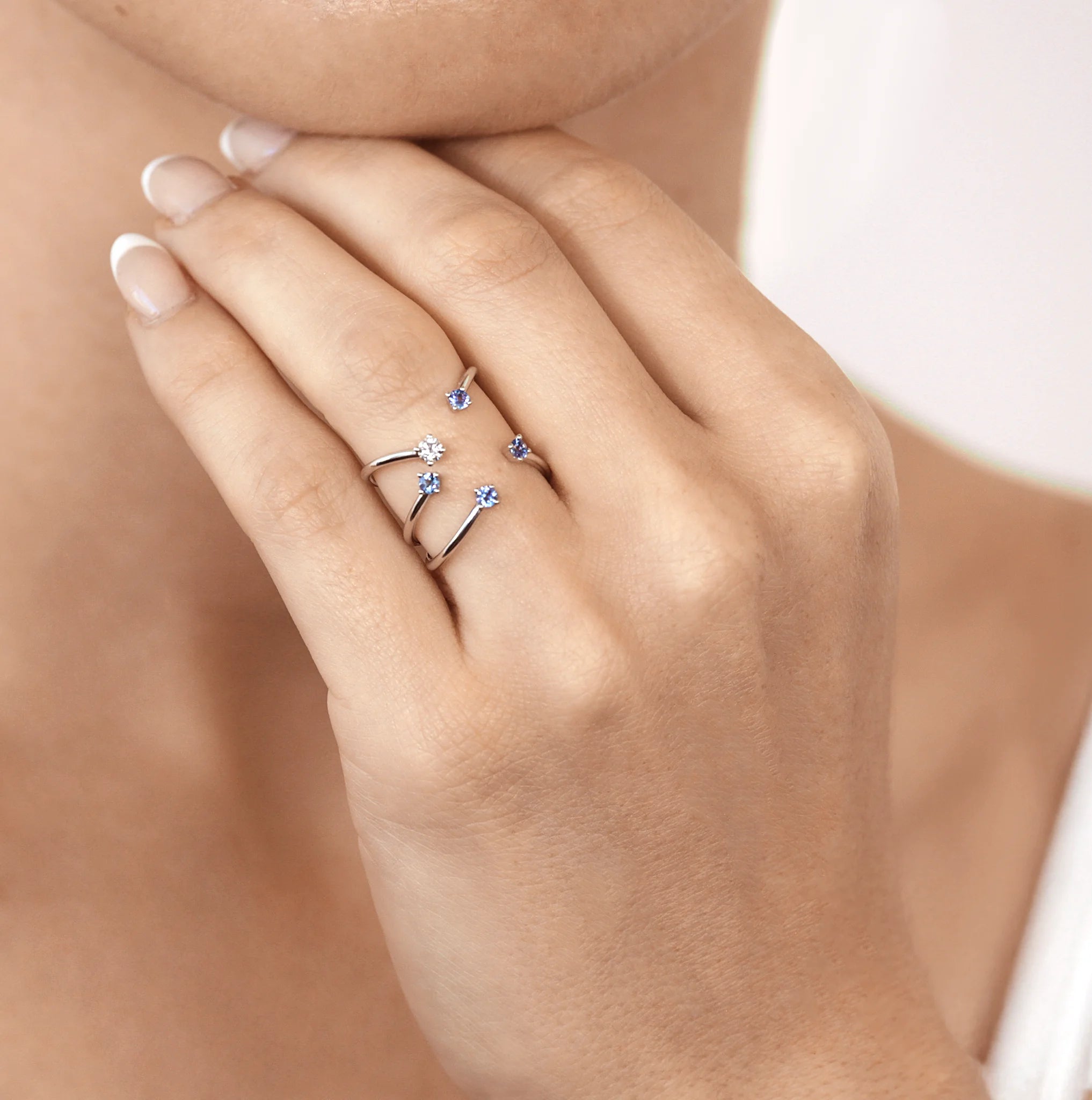 Shimansky Southern Cross Diamond and Tanzanite Ring