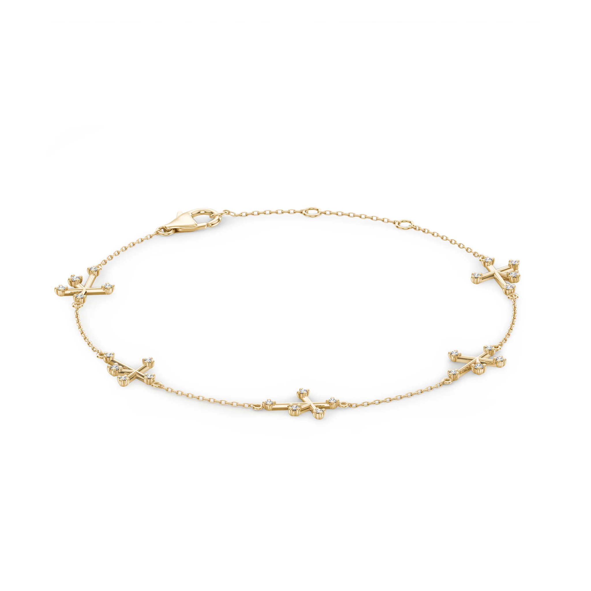 Southern Cross Diamond Station Bracelet | 14K Yellow Gold - SHIMANSKY.CO.ZA
