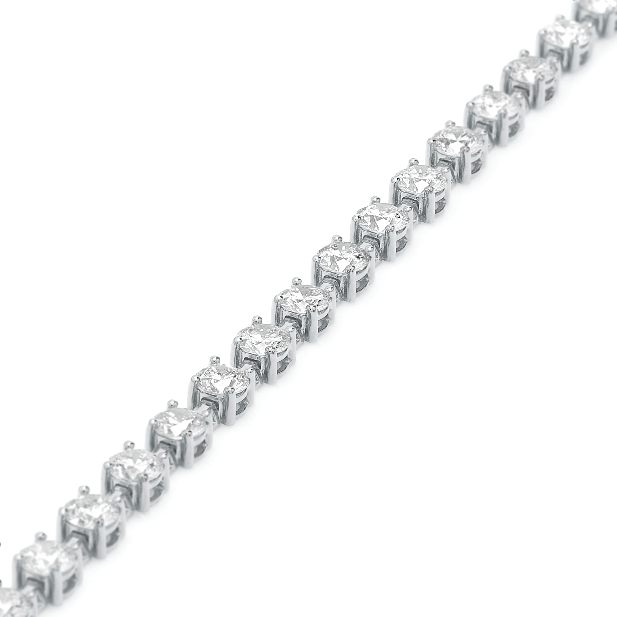 Diamond Station Tennis Necklace Shimansky