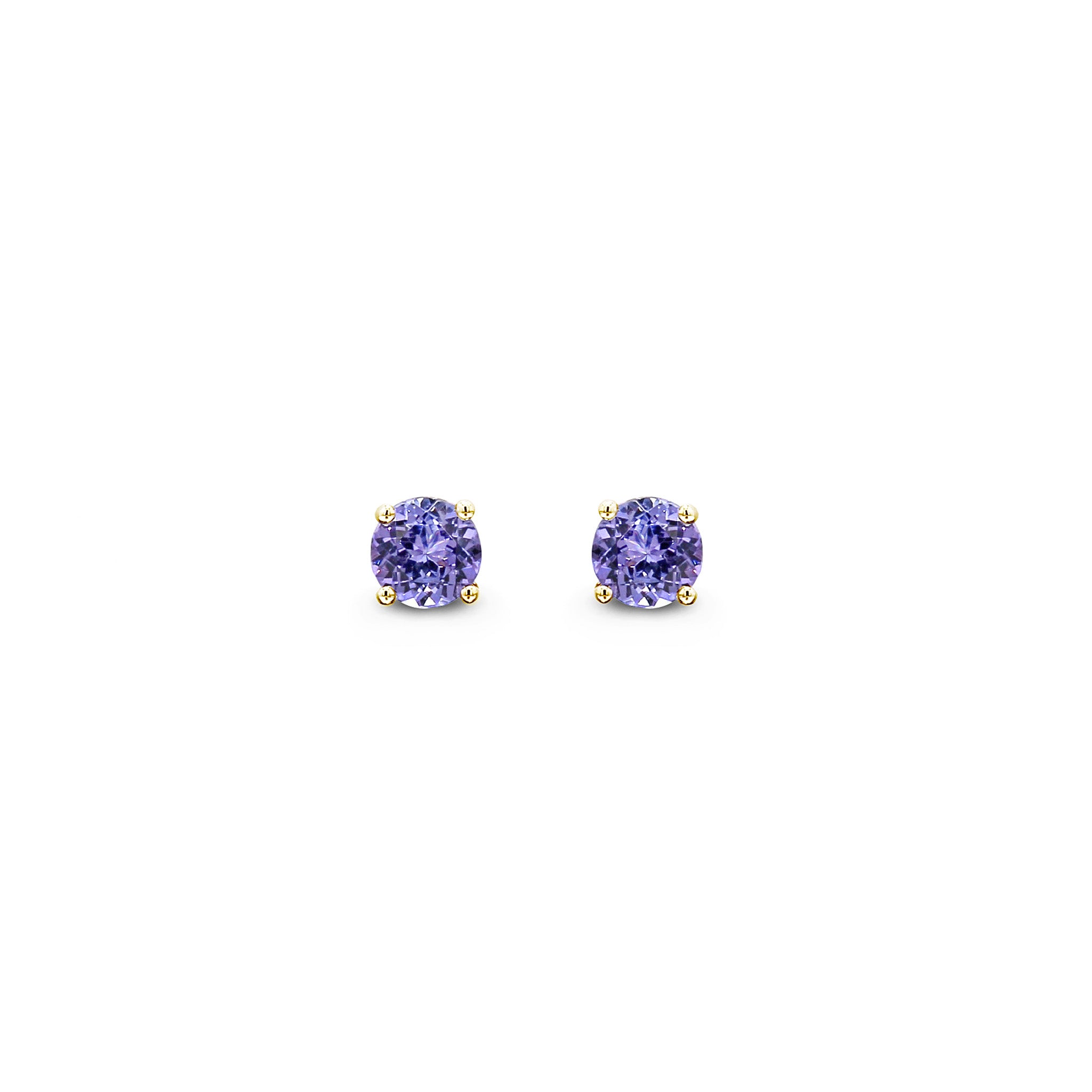 Tanzanite Earrings - Front View - Shimansky