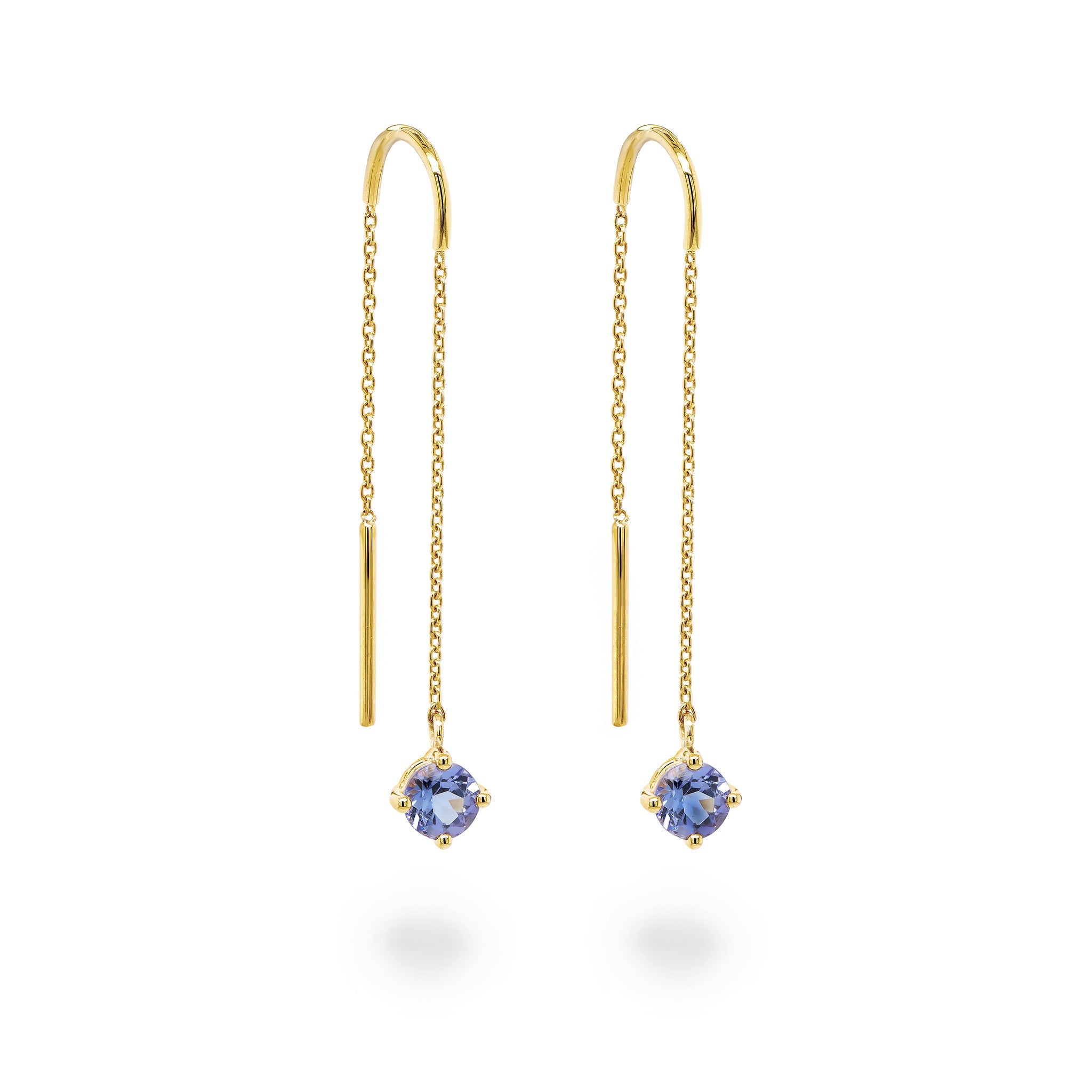 Tanzanite Earrings - Side View - SHIMANSKY.CO.ZA