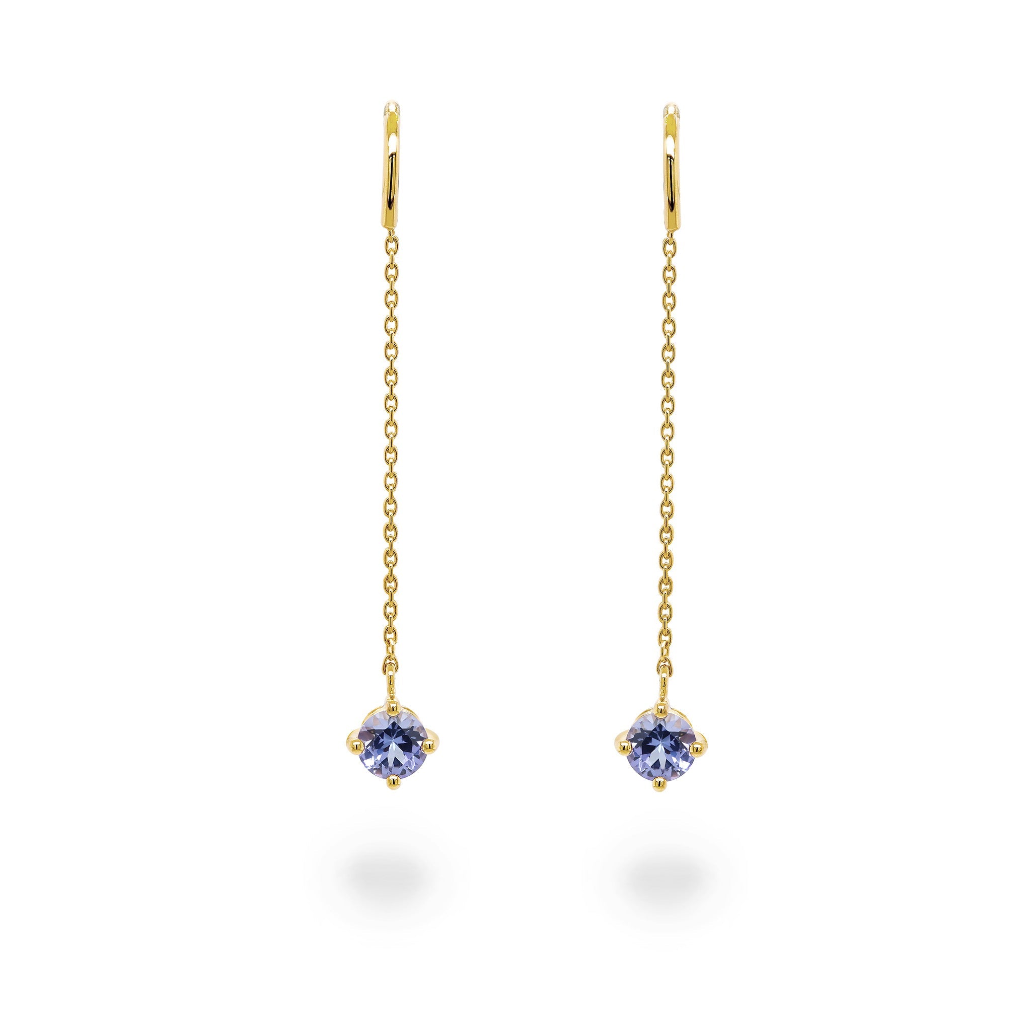 Tanzanite Earrings - Front View - SHIMANSKY.CO.ZA