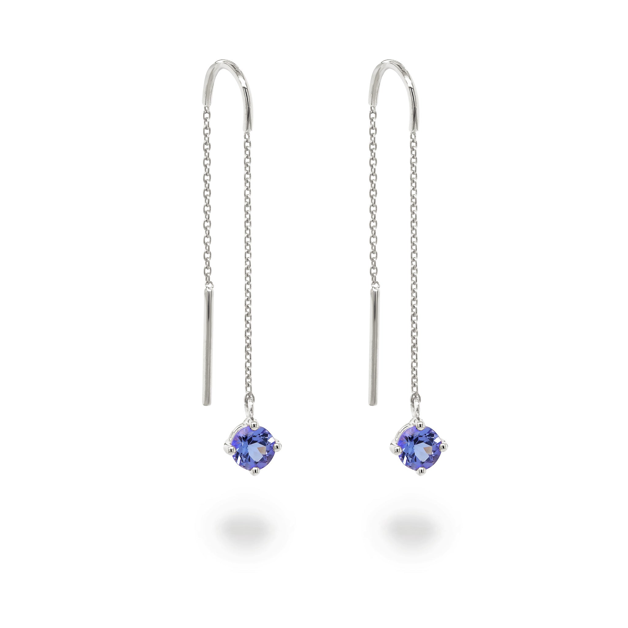 Tanzanite Earrings - Side View - SHIMANSKY.CO.ZA