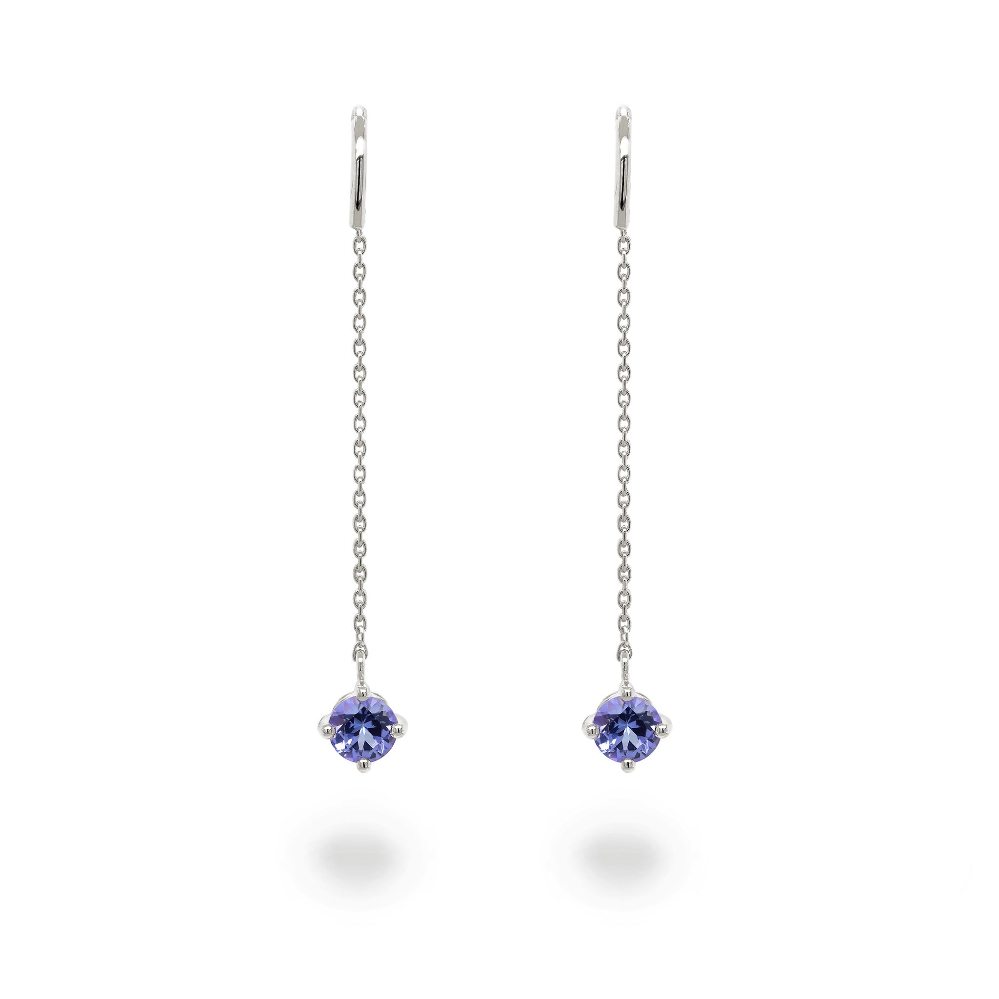 Tanzanite Earrings - Front View - SHIMANSKY.CO.ZA