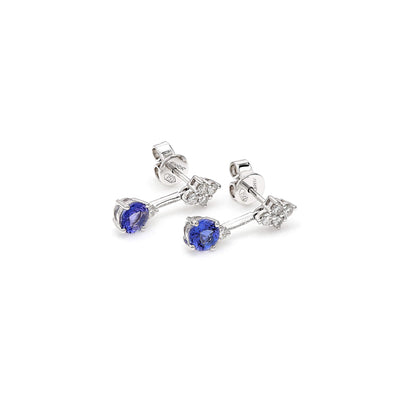 Boucles d'oreilles tanzanite et diamant