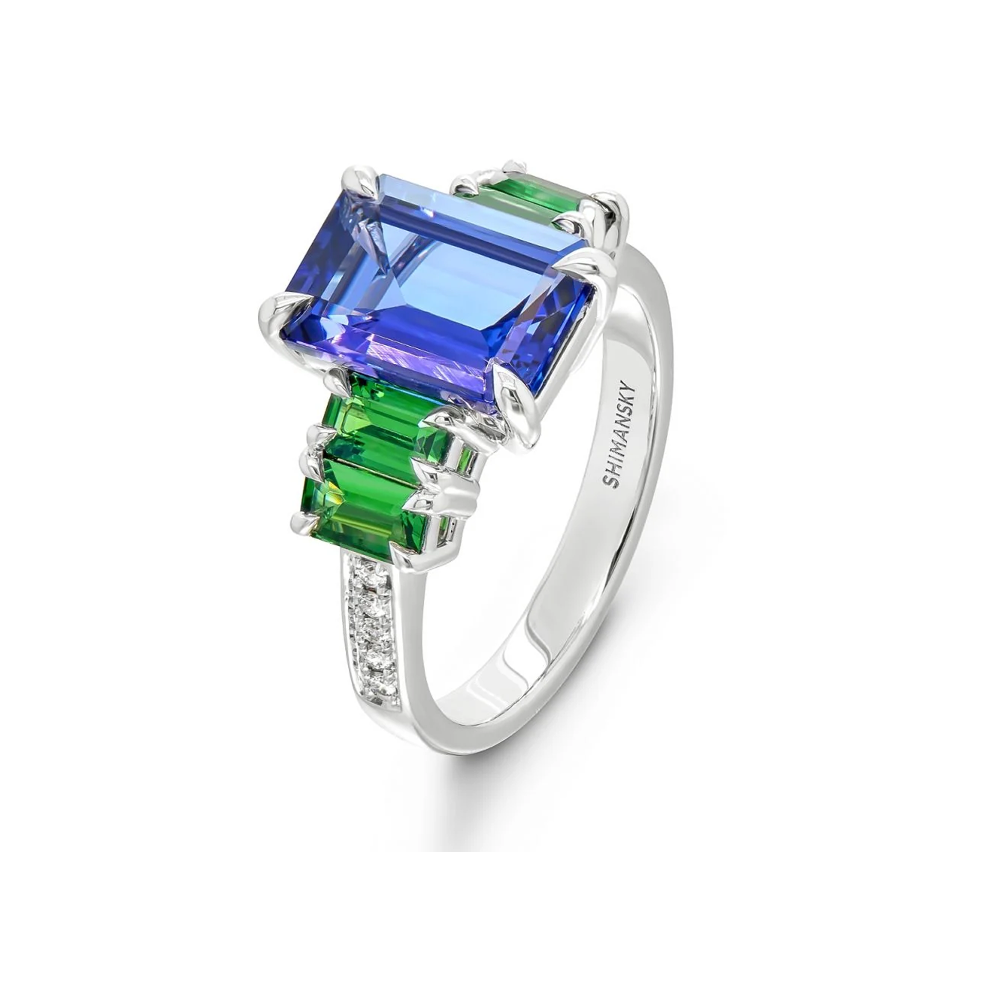 Tanzanite & Tsavorite Dress Ring - Shimansky Jewelry #card-first