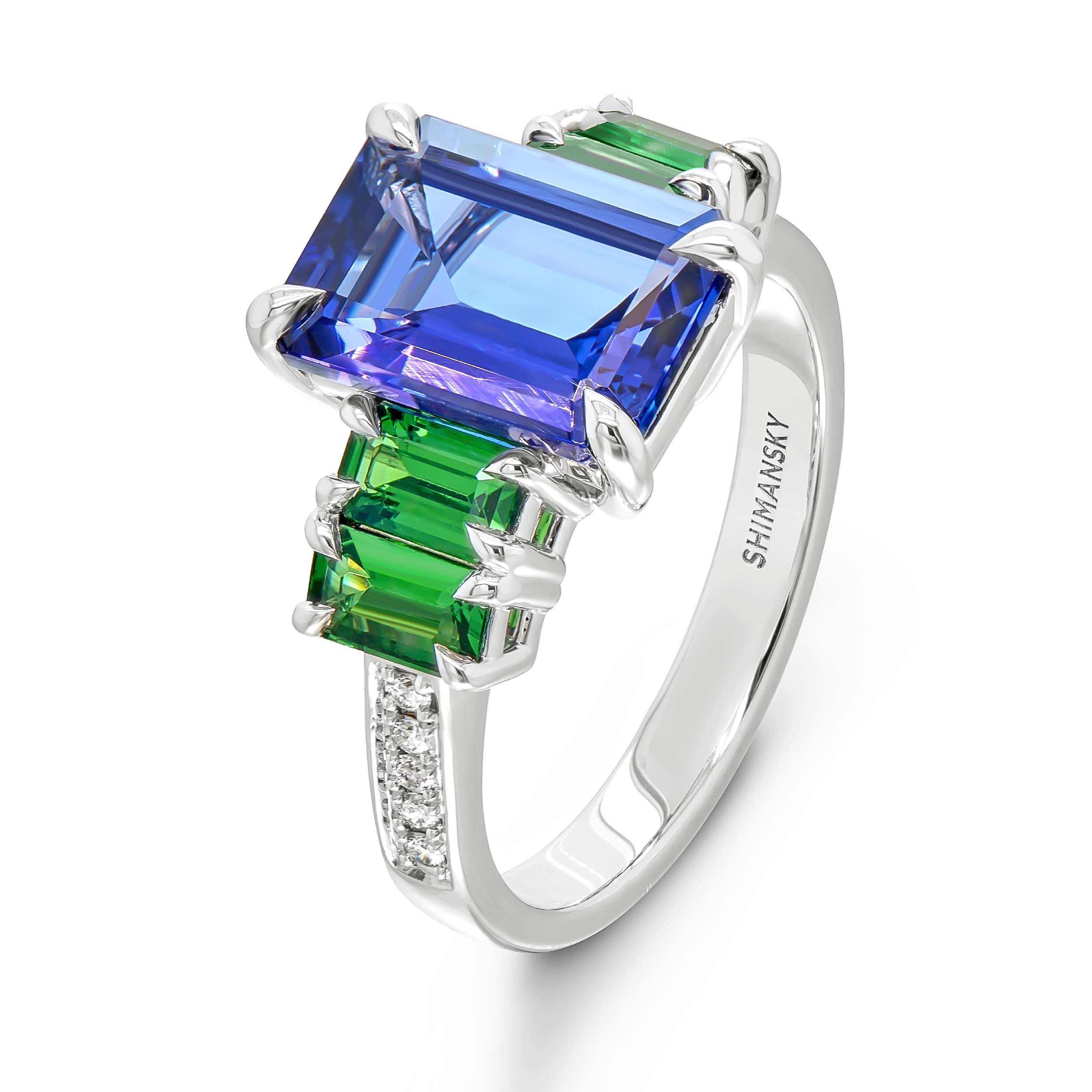 Tanzanite & Tsavorite Dress Ring - Shimansky Jewelry