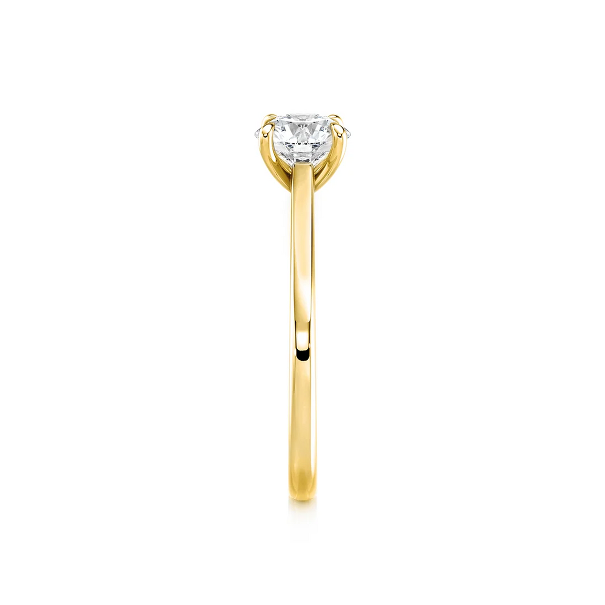 Shimansky Victoria Solitaire Diamond Engagement Ring 18K Yellow Gold - Profile View #Metal_Yellow Gold #Carat Weight_0.7