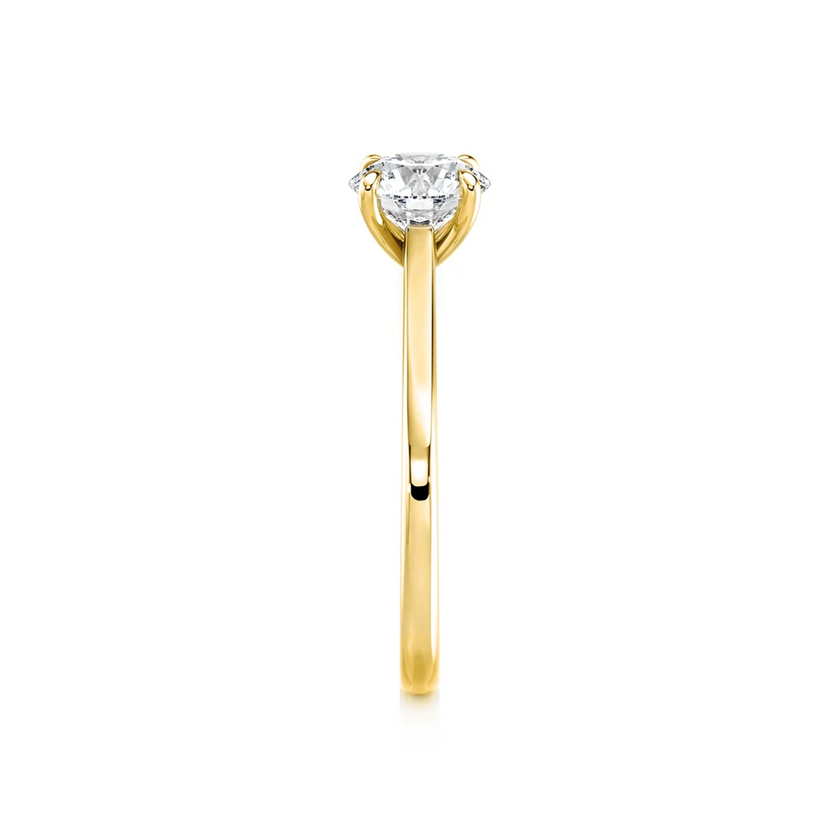 Shimansky Victoria Solitaire Diamond Engagement Ring 18K Yellow Gold - Profile View #Metal_Yellow Gold #Carat Weight_1