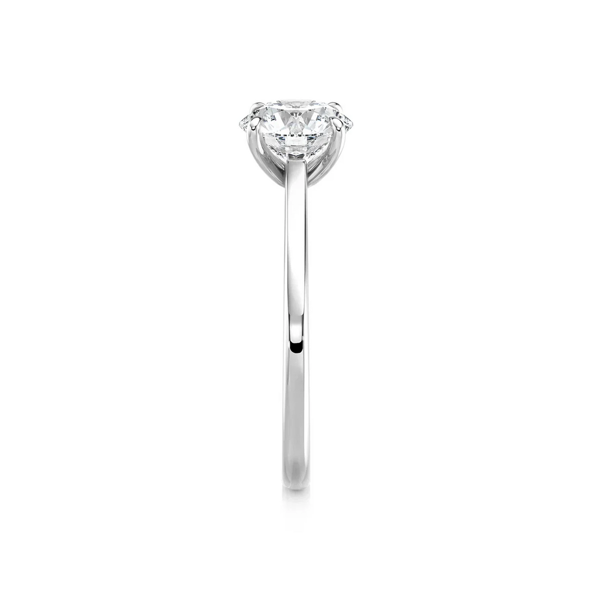 Shimansky Victoria Solitaire Diamond Engagement Ring Platinum - Profile View #Metal_Platinum #Carat Weight_1.5