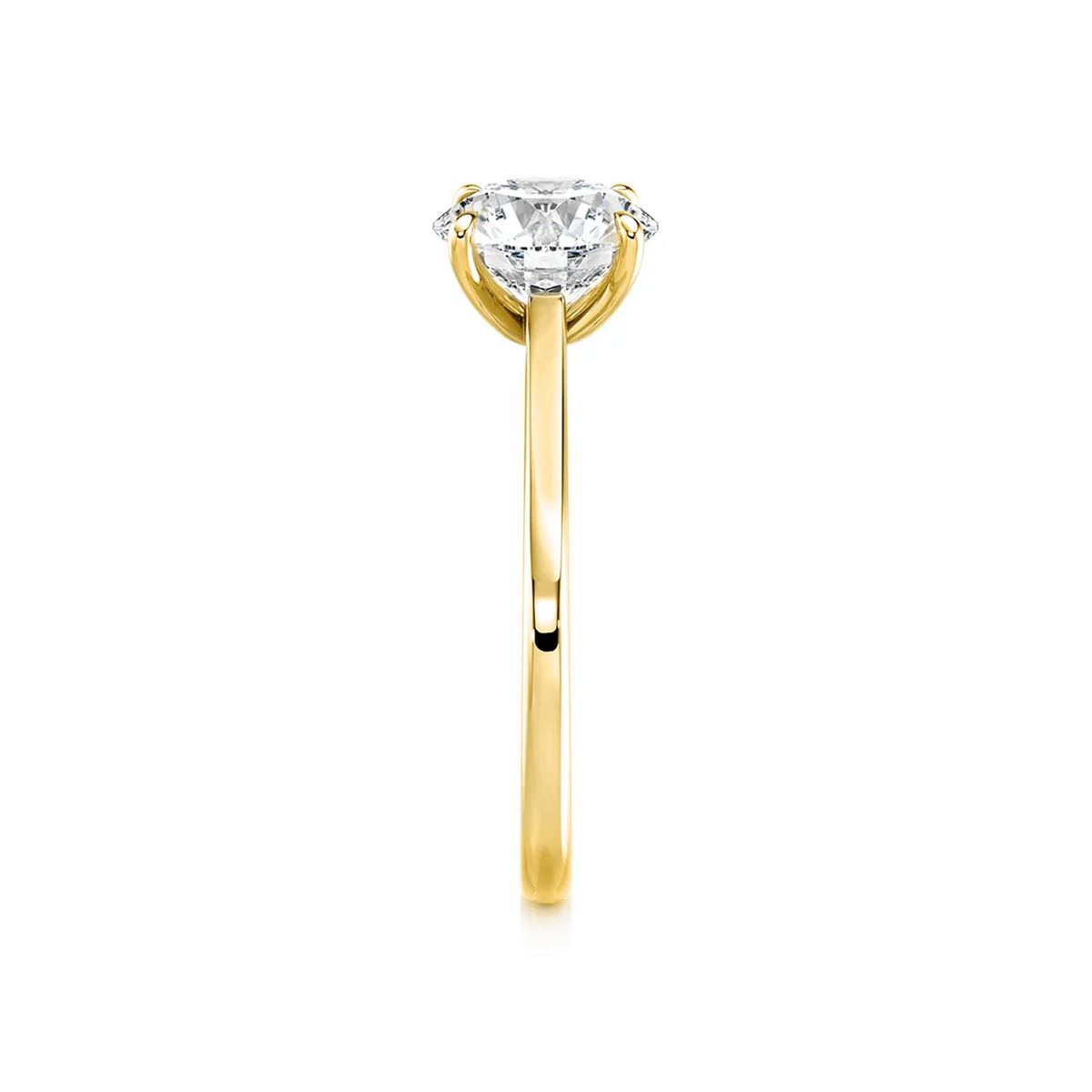 Shimansky Victoria Solitaire Diamond Engagement Ring 18K Yellow Gold - Profile View #Metal_Yellow Gold #Carat Weight_2