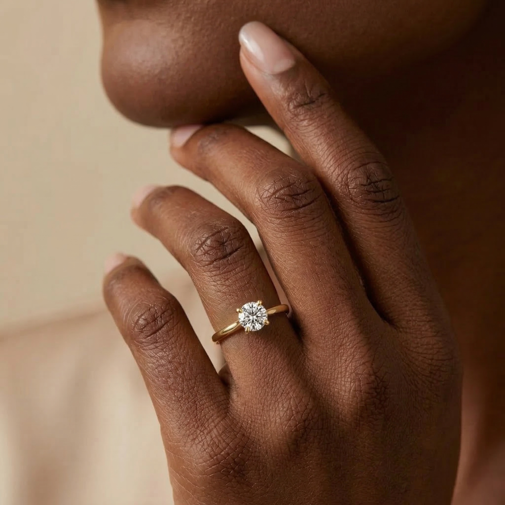 Shimansky 1ct Victoria Solitaire Diamond Engagement Ring in 18K Yellow Gold Model View