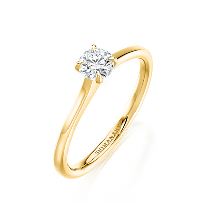 Raised Victoria Solitaire Diamond Ring