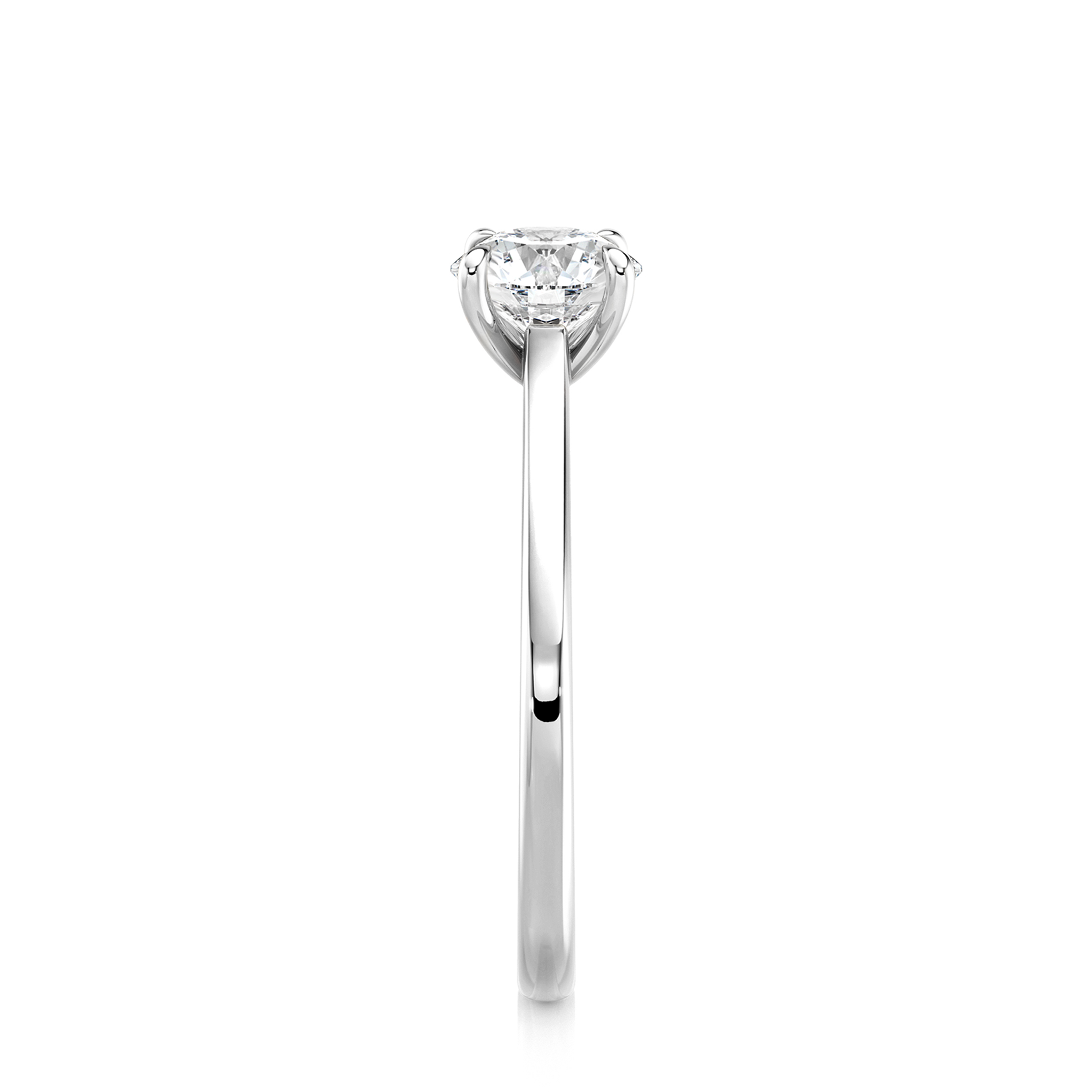 Shimansky 0.7ct Victoria Solitaire Diamond Engagement Ring in 18K White Gold Profile View