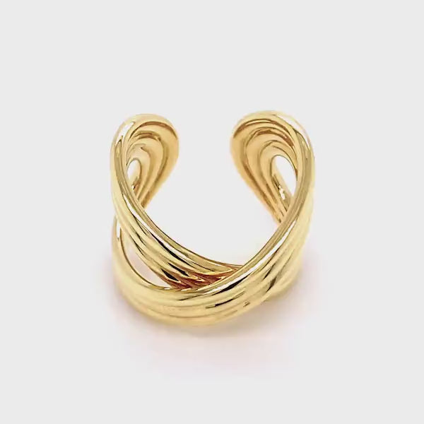 Infinity Fluet Ring in 18K Yellow Gold Video