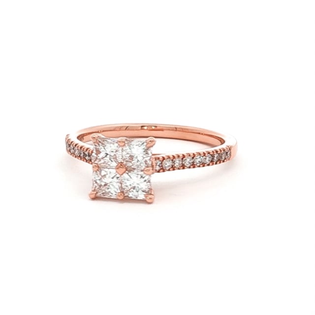 Shimansky 0.8 TCW My Girl Diamond Microset Mosaic Ring Crafted in 14K Rose Gold 360 Video #Metal_Rose Gold