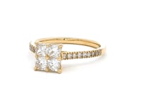 Shimansky 0.8 TCW My Girl Diamond Microset Mosaic Ring Crafted in 14K Yellow Gold 360 Video