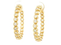 Shimansky 2.5 TCW Diamond Hoop Earrings in 14K Yellow Gold 360 Video