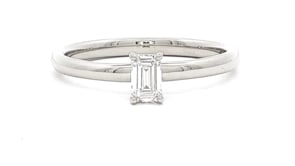 Shimansky 0.16ct Emerald Solitaire Diamond Ring in 18K White Gold 360 Video