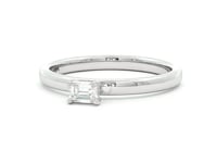 Shimansky 0.19ct Emerald Solitaire Diamond Ring in 18K White Gold 360 Video
