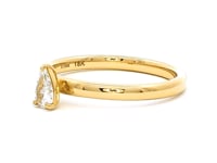 Shimansky 0.17ct Pear Solitaire Diamond Ring in 18K Yellow Gold 360 Video