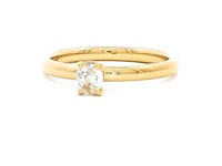 Shimansky 0.17ct Oval Solitaire Diamond Ring in 18K Yellow Gold 360 Video