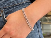 Shimansky 5.8ct My Girl Diamond Double Row Diagonal Bracelet 18K White Gold - Model Lifestyle Video