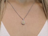 Shimansky 1.3ct Fancy Yellow Halo Diamond Pendant 18K White & Yellow Gold - Model Lifestyle Video