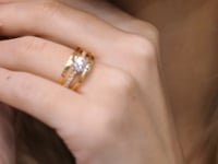Shimansky Evolym Microset Engagement Ring 18K Yellow Gold - Lifestyle Video #Metal_Yellow Gold #Carat Weight_1.5