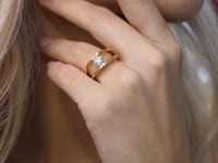 Shimansky Iconic Millennium Diamond Engagement Ring 18K Yellow Gold - Lifestyle Video #Metal_Yellow Gold #Carat Weight_1.5