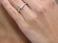 Shimansky My Girl Diamond Microset Solitaire Engagement Ring 18K Yellow Gold - Lifestyle Video #Metal_Yellow Gold #Carat Weight_2