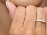 Shimansky My Girl Diamond Microset Solitaire Engagement Ring 18K Yellow Gold - lifestyle Video #Metal_Yellow Gold #Carat Weight_1