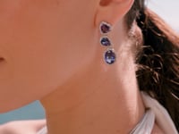 Shimansky 14.9 TCW Tanzanite Dress Earrings in 18K White Gold Model Video
