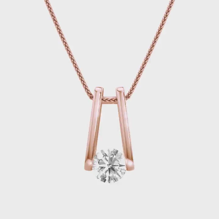 Millennium Classic Diamond Pendant 0.70Carat in 18K Rose Gold Video